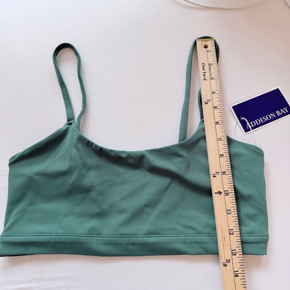 NWT ADDISON BAY Olive Green Adjustable Soft Knit Bralette LARGE $88 - Picture 7 of 7